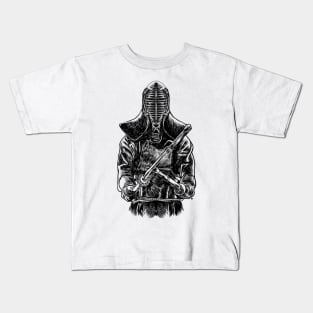 Master the Art of Dual Sword Technique with Kendo Nito Ryu Kids T-Shirt